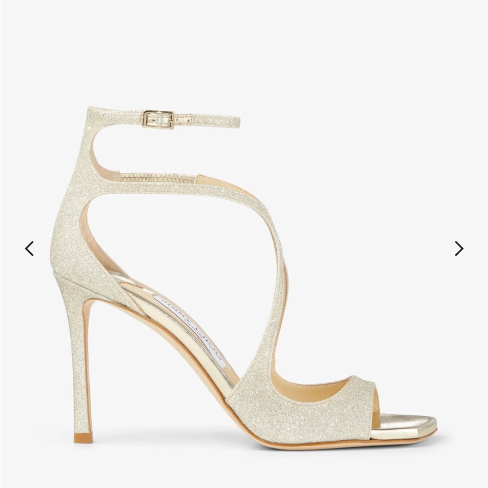 JIMMY CHOO Platinum Ice Dusty Glitter Sandals - Picture 4 of 8